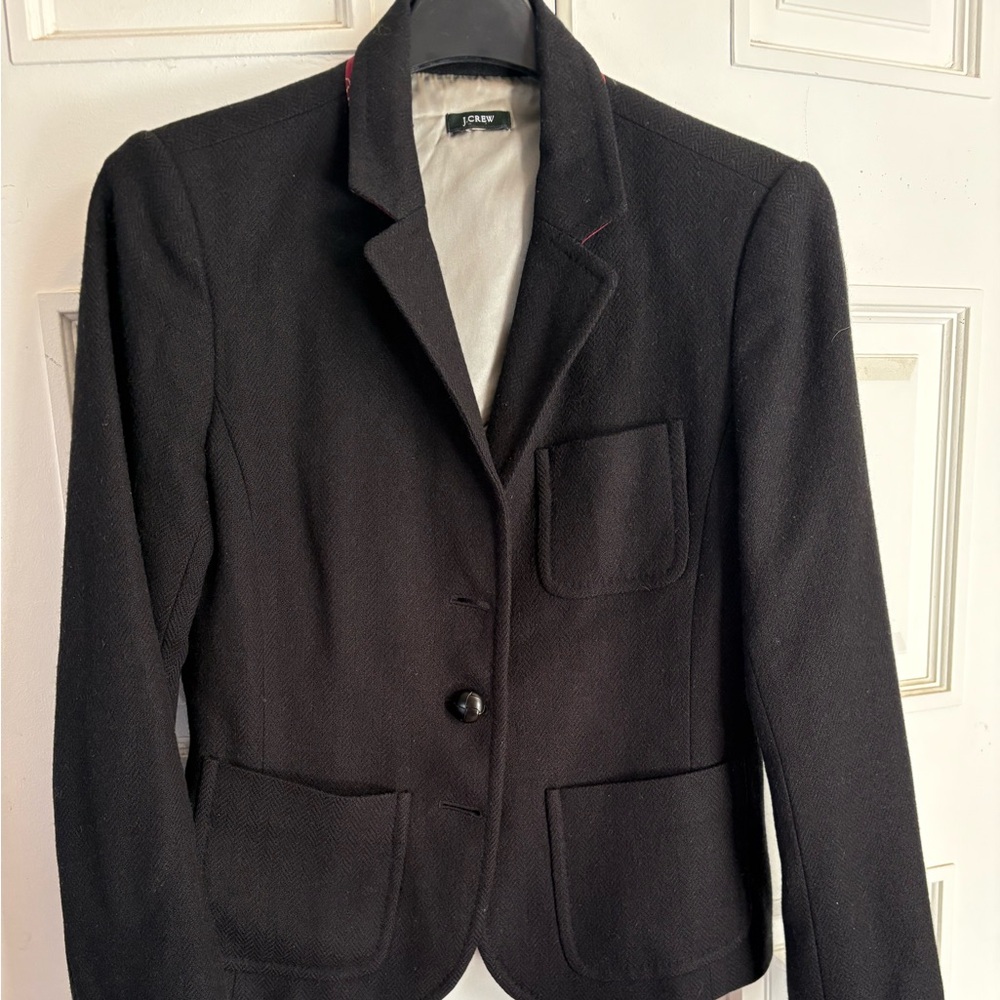 J. Crew Women's Classic Black Wool Blazer